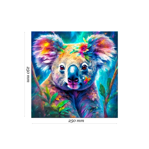 Puzzle Drewniane 25 x 25 cm KOALA 160 Elementów Układanka Drewniana